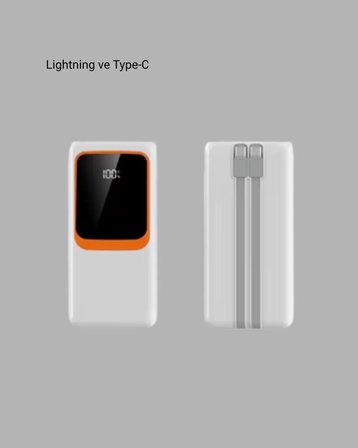 10.000 mAh Bataryalı Dijital Göstergeli Taşınabilir Powerbank