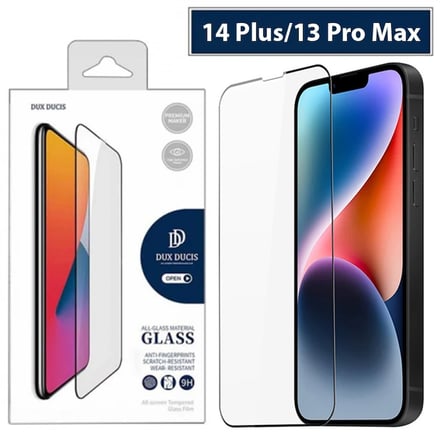 Dux Ducis iPhone 14 Plus/13 Pro Max 6.7 Full Kaplama Cam Ekran Koruyucu-(5775) — Renk: Siyah