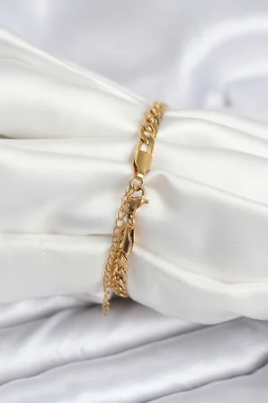 316L Çelik Gold Renk Yazı Yazmaya Uygun Kadın Bileklik 5886