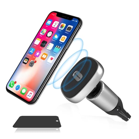 Floveme Güçlü Mıknatıslı 360 Döner Universal Araç Havalandırma Telefon Tutucu-(5775) — Renk: Gri