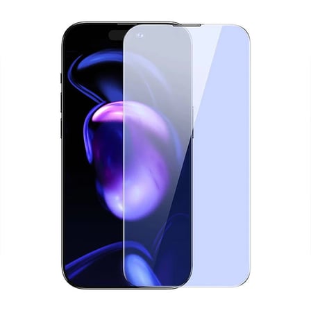 Baseus iPhone 15 Pro Full Koruma Anti Mavi Işık Tempered Cam Ekran Koruyucu 2 Adet Set-(5775) — Renk
