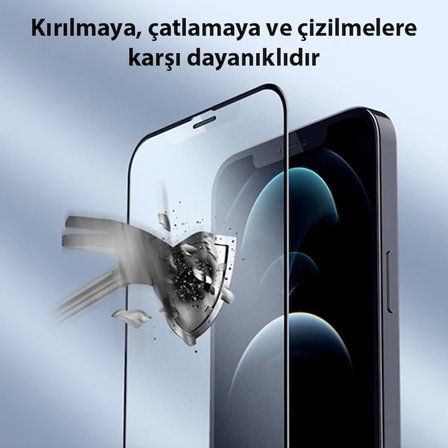 GOR iPhone 12 Pro Max 9D Hardening Tempered Full Cam Ekran Koruyucu-(5775)