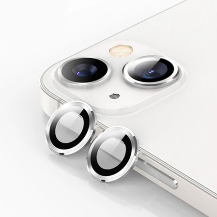 ALLY İPhone 13 - 13 Mini 3D Metal Çerçeveli Kamera Lens Koruyucu-(5775)