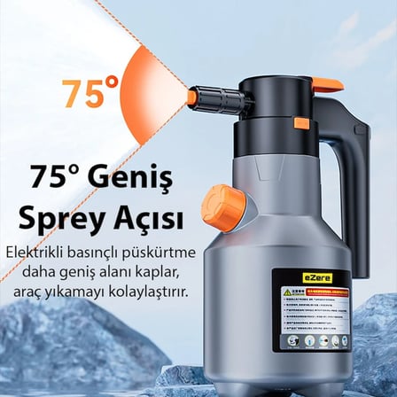 EZERE 2L Yüksek Basınçlı Şarjlı Köpük Makinası Oto Yıkama Pompası Köpük Püskürtücü-(5775)