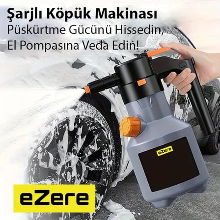 EZERE 2L Yüksek Basınçlı Şarjlı Köpük Makinası Oto Yıkama Pompası Köpük Püskürtücü-(5775)