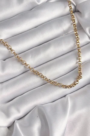 316L Çelik Gold Renk Kadın Kolye 5886