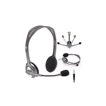 LOGITECH H110 981-000271 35mm Jac Çağrı Merkezi Ofis Toplantı Konuşmacı Tipi Microfonlu Kulaklık(192