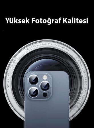 Baseus iPhone 15/15 Plus için Sapphire Serisi HD Cam Kamera Koruyucu-(5775) — Renk: Şeffaf 2