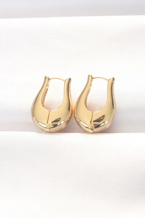 Pirinç Gold Renk Bombeli Küpe 5886