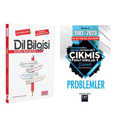 Çap Problemler Çıkmış Sorular ve AKM Dil Bilgisi Soru Bankası Seti 2 Kitap