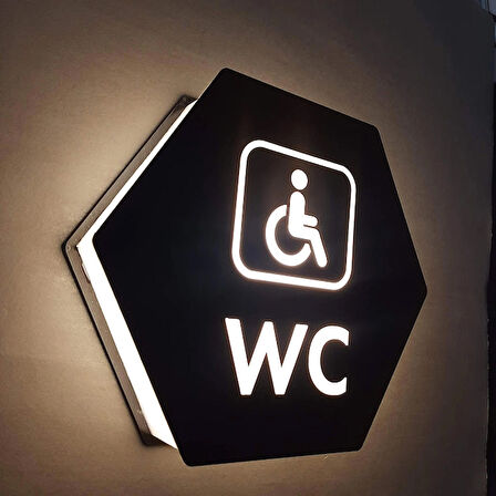 Honeycomb Serisi Işıklı Erkek&kadın&engelli Wc Yönlendirme Seti