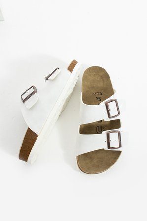 Mikanos Aryan Unisex Ortapedik Eva Taban Comfort Çift Bantlı Tokalı Günlük Rahat Sandalet Terlik