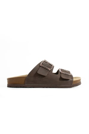 Mikanos Aryan Unisex Ortapedik Eva Taban Comfort Çift Bantlı Tokalı Günlük Rahat Sandalet Terlik