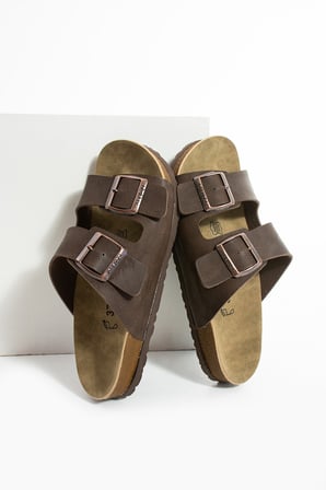 Mikanos Aryan Unisex Ortapedik Eva Taban Comfort Çift Bantlı Tokalı Günlük Rahat Sandalet Terlik