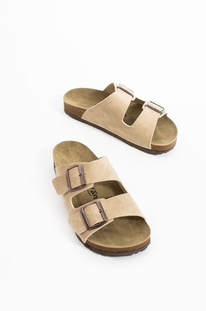 Mikanos Aryan Unisex Ortapedik Eva Taban Comfort Çift Bantlı Tokalı Günlük Rahat Sandalet Terlik