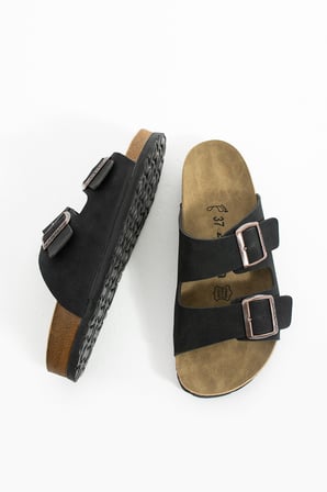 Mikanos Aryan Unisex Ortapedik Eva Taban Comfort Çift Bantlı Tokalı Günlük Rahat Sandalet Terlik