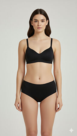 Kadın 3’lü Paket İz Yapmaz Külot – Lazer Kesim, Beli Lastikli, (Siyah / Beyaz / Ten)