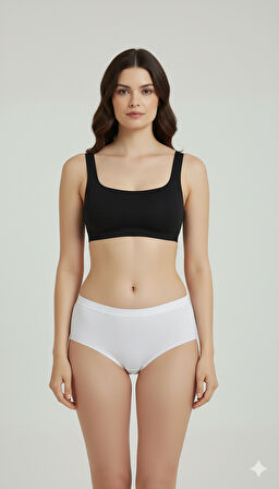 Kadın 4’lü Paket İz Yapmaz Külot – Lazer Kesim, Beli Lastikli