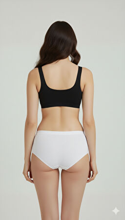 Kadın 4’lü Paket İz Yapmaz Külot – Lazer Kesim, Beli Lastikli