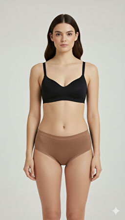 Kadın 4’lü Paket İz Yapmaz Külot – Lazer Kesim, Beli Lastikli