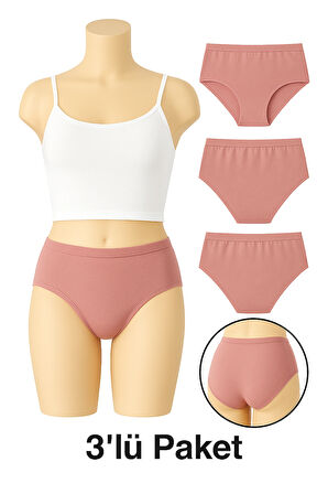 3’lü Paket Kadın Yüksek Bel Toparlayıcı Bato Külot – Ultra Yumuşak Pamuklu Kumaş