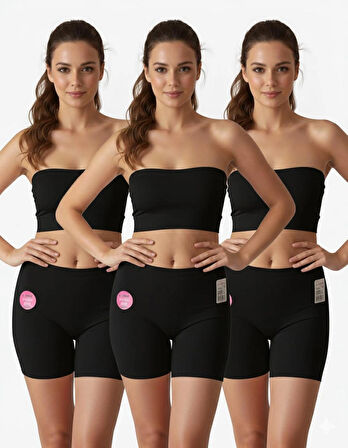 Kadın 3'lü Lazer Kesim Dikişsiz Boxer – Rahat Ve Görünmez