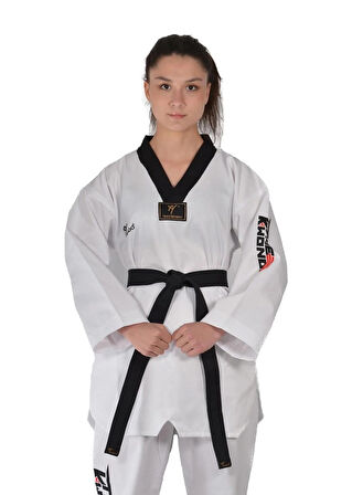 HAŞADO FİTİLLİ SİYAH YAKA TAEKWONDO ELBİSESİ