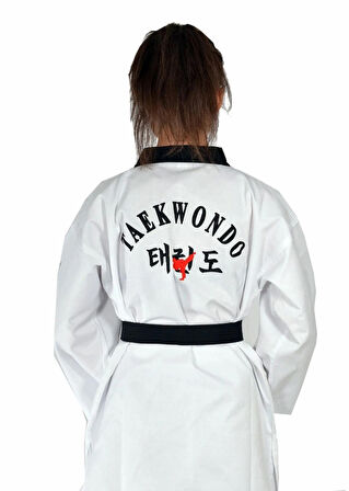 HAŞADO FİTİLLİ SİYAH YAKA TAEKWONDO ELBİSESİ