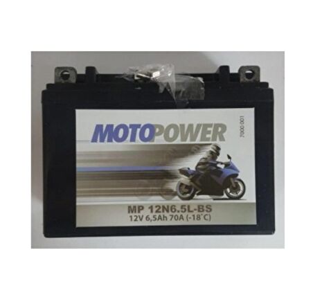 HSGL MOTORSİKLET AKÜ 12V 6.5AH 70A-BS BATARYA MOTOPOWER 12V6.5Ah 