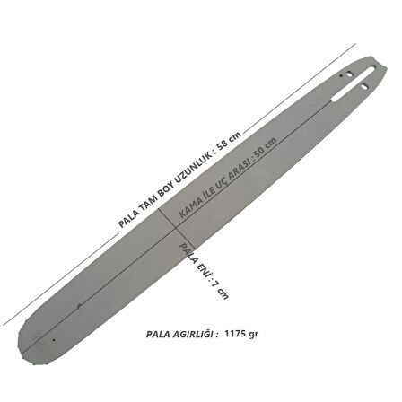 HSGL HUSQVARNA 61  268 272  365 KILAVUZ PALA 3/8 36 DİŞ ZİNCİR SET