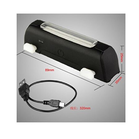 Hsgl Bisiklet Comet Usb 120 Lümen Güçlü Fonksiyonlu Far
