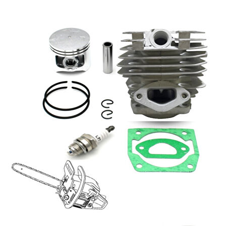 Hsgl Motorlu Testere 4500 /5200 Silindir Piston Conta Buji Set