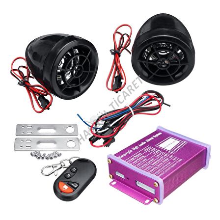  Hsgl Motorsiklet Alarm Sistemleri MP3 FM SD USB Müzik Sistemleri Uzaktan Kumandalı