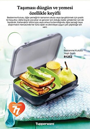 Tupperware Eko Siyah Şişe 1 lt  Siyah Yeşil Beslenme 1 lt  Özel Se