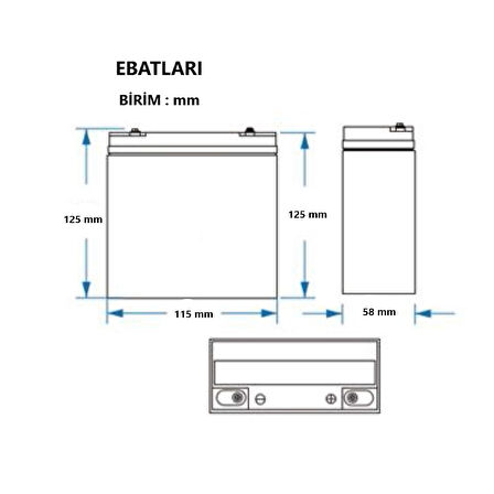 Hsgl Motorsiklet Akü 12n5l-bs Batarya 12v5ah Cub -Ybr modeller  Dik Akü monero 50030