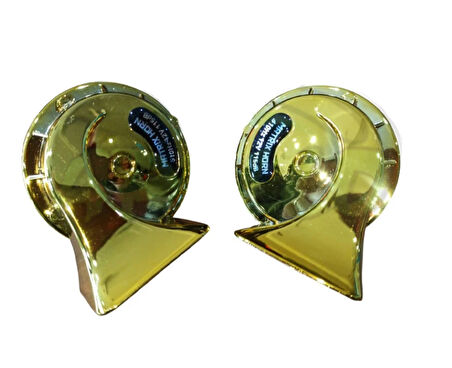 Hsgl Motorsiklet kornası Salyangoz Korna Çift Takım Parlak Gold 12V 115dB 