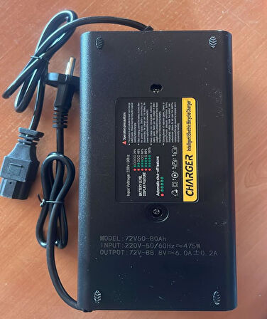 Hsgl Elektrikli Bisiklet E bike Tam Otomatik Devre Kesicili Şarj Cihazı  72 Volt 80 Amper