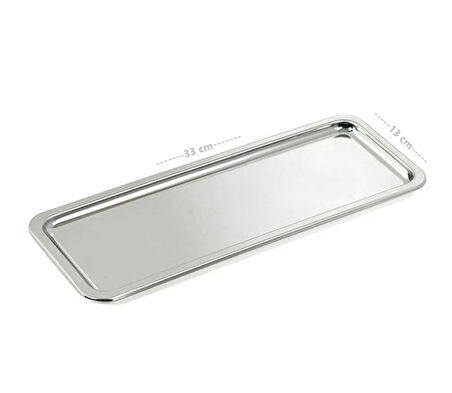 Hsgl Çelik Pastane Servis Tepsisi No:1  33cm x 13cm
