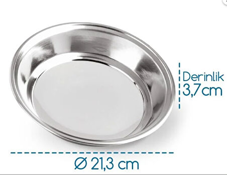 Hsgl Anadol  Servis Çelik Tabak No:5  21 cm  yemek Servis Tabağı