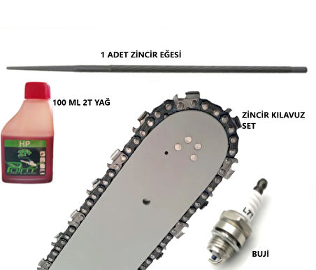 Hsgl Motorlu Testere Stıhl Uyumlu 3/25 33.5 Diş Kılavuz 2T yağ Buji Set Stıhl 024 026 MS240 MS270 MS280 Modellere uyumlu