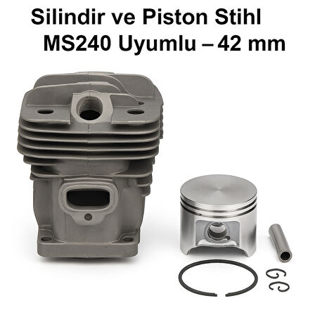 Hsgl Motorlu Testere Silindir ve Piston Stihl MS240 024 Uyumlu – 42 mm