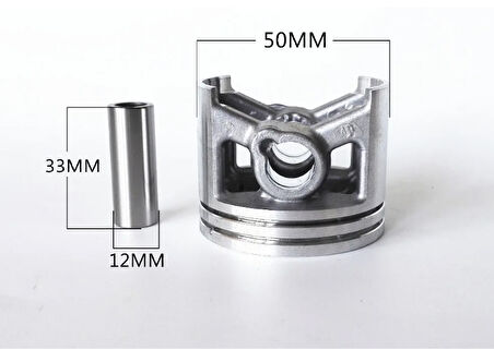 HSGL motorlu testere Stıhl 440 / 044 Uyumlu 50 mm Silindir Piston Seti  12 mm Pimli  Motorlu Testere Yedek Parça