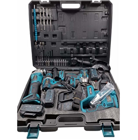 Hsgl HKT-900 4’lü Akülü Şarjlı Set Somun Sıkma, Spiral, Hilti ve Matkap (4 Adet Akülü El Aleti Seti)