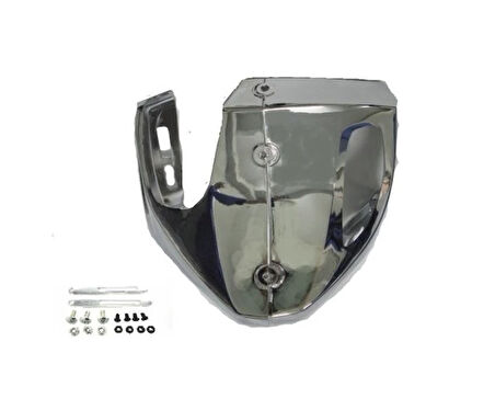 HSGL Motosiklet Motor Alt Rüzgarlık Nikel  CG Uyumlu Parlak Metal Görünümlü Alt Koruma Parçası