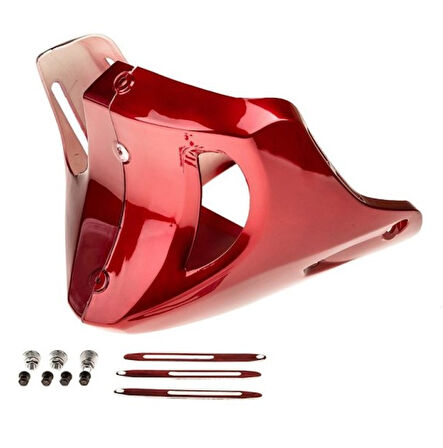 HSGL Motosiklet Motor Alt Rüzgarlık Kırmızı  CG Uyumlu Sportif Alt Koruma ve Rüzgâr Kesici Parça