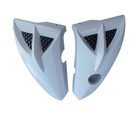 HSGL Motosiklet Depo Yan Pandizot (Bıyık) Beyaz  YBR – CG Uyumlu Şık ve Dayanıklı Yan Koruma Kaplaması