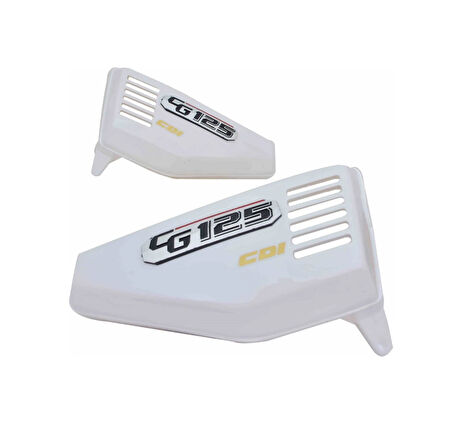 HSGL Motosiklet CG Yan Kapak Takımı  Beyaz Sol  Sağ Kapak Dayanıklı  Uyumlu CG 125 / CG 150 Modelleri