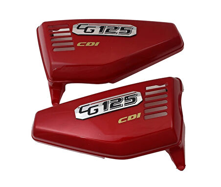 HSGL Motosiklet CG Yan Kapak Takımı Kırmızı Parlak Renk  Sağ  Sol Kapak Seti  CG 125 / CG 150 Uyumlu