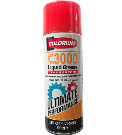 HSGL COLORIUM Şeffaf Sıvı Gres  400 ml  Yüksek Performanslı Yağlayıcı ve Koruyucu Sprey