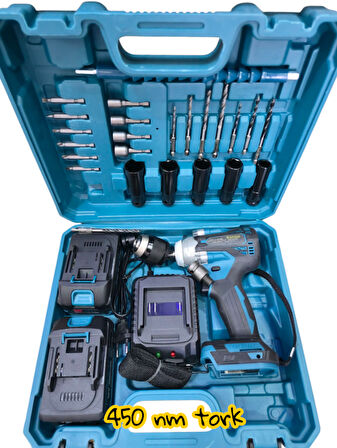 HSGL HKT-508 450Nm Akülü Darbeli Somun Sökme – 36V Çift Akülü, Yüksek Torklu Profesyonel Lokma Makinesi